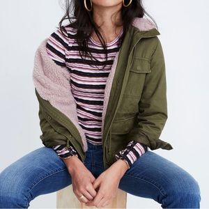Madewell Sherpa-Trimmed Surplus Jacket